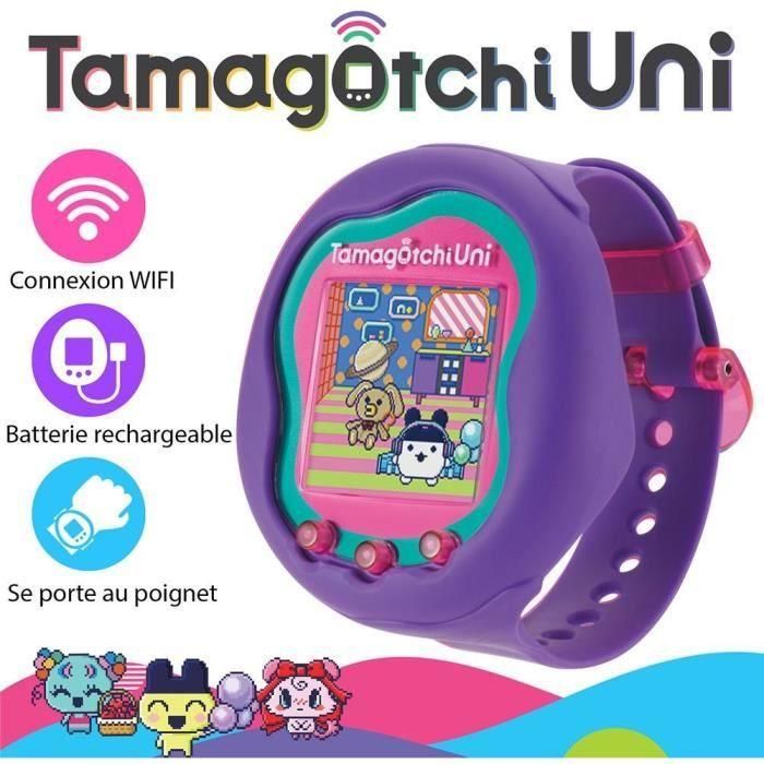 Tamagotchi Uni - Bandai - Modelo Morado - Mascota virtual conectada con pulsera de reloj 1