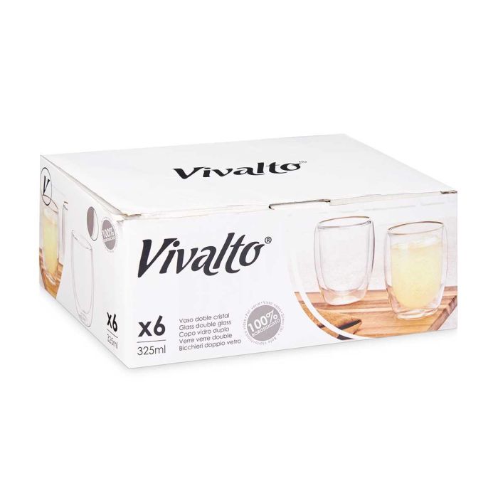 Vaso de Vidrio Borosilicato Vivalto 325 ml - 8x11x8 cm (24 Unidades) 2 Vaso de Vidrio Borosilicato Vivalto 325 ml - 8x11x8 cm (24 Unidades) 2