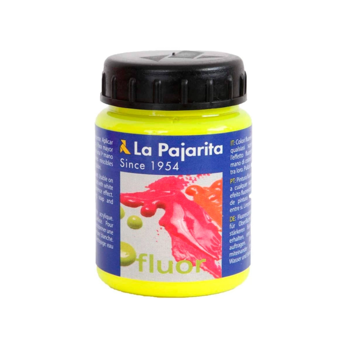 La Pajarita Pintura Acrílica F-01 Amarillo Canario 75ml Acabado Brillante 1