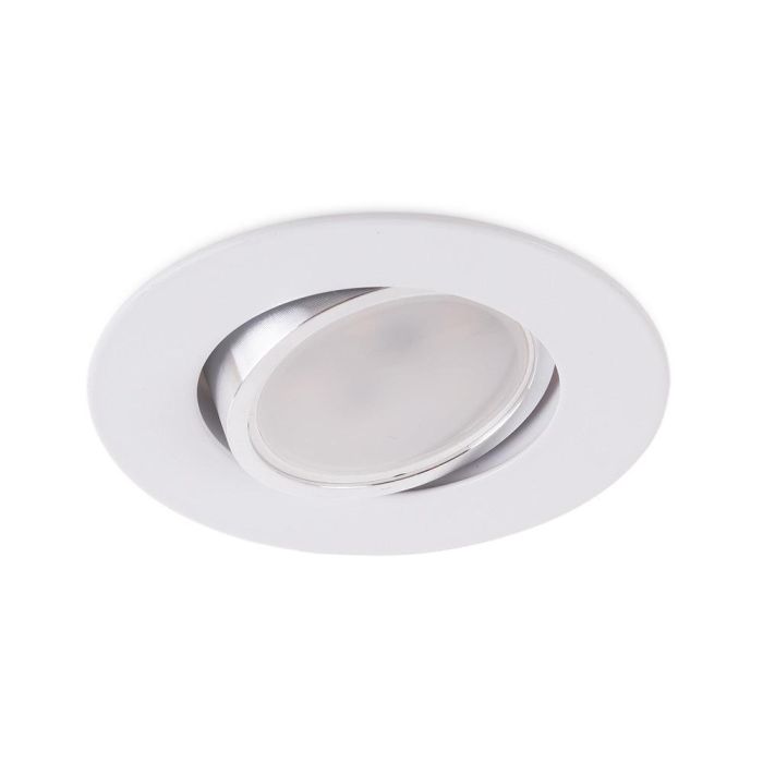 Pack 8 Aro Foco Downlight Basculante Circular Aluminio Blanco 93Mm 5 Pack 8 Aro Foco Downlight Basculante Circular Aluminio Blanco 93Mm 5