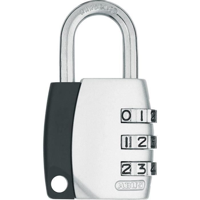 Abus 155/30 B/DFNLI Candado de combinación con arco de acero y código digital de 3 dígitos personalizable
