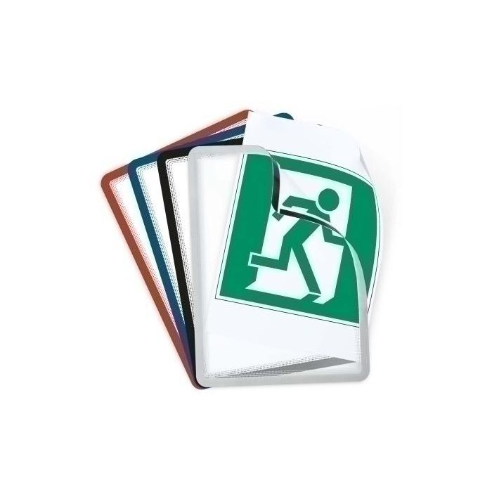 Djois Marco Porta Anuncios Magnético DIN A4 con 4 Bandas Magnéticas, Azul, Pack de 2 Unidades