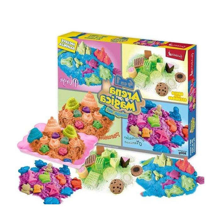 Arena moldeable 800 grs 4 tematicas diferentes incluye bandeja. caja extra grande 65x50 cm 3 Arena moldeable 800 grs 4 tematicas diferentes incluye bandeja. caja extra grande 65x50 cm 3