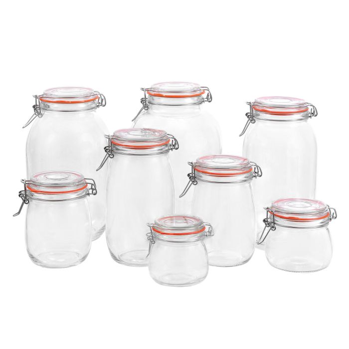 Tarro Hermético de Vidrio Clip 4200 ml - La Mediterranea (4 Unidades) 2 Tarro Hermético de Vidrio Clip 4200 ml - La Mediterranea (4 Unidades) 2