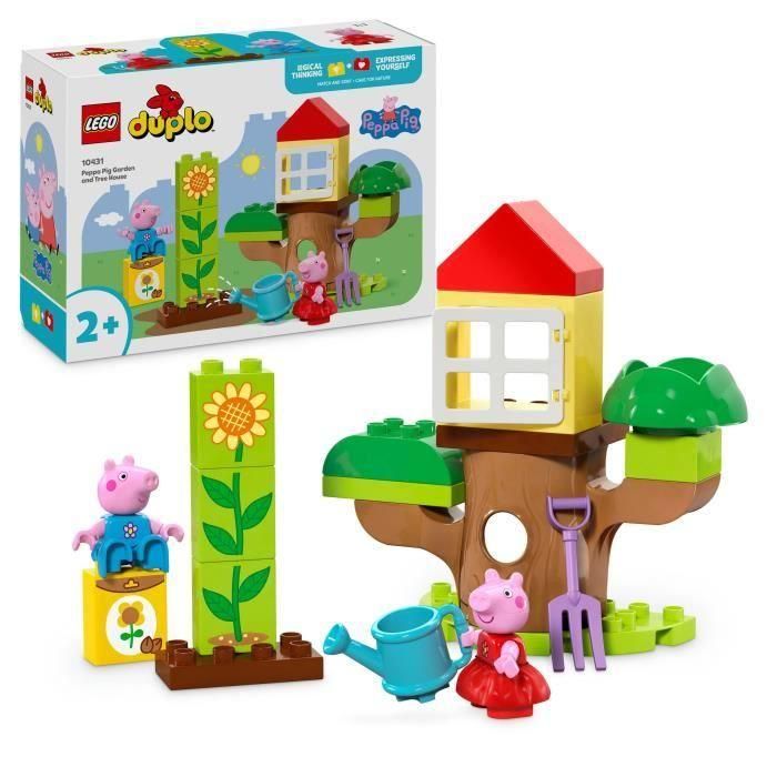 LEGO DUPLO 10431 Jardín y Casa del Árbol de Peppa Pig - Juguete Creativo