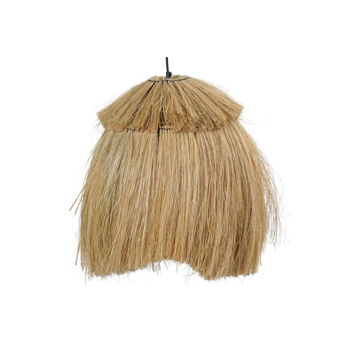DKD Home Decor Lámpara de Techo Balines Yute y Metal Natural Hecha a Mano Alto 55cm Base 45x45cm E27 40W