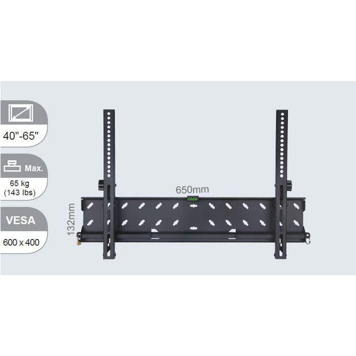 Vivolink Soporte de Pared Pro con Inclinación, VESA 600x400, 65 kg, para Pantallas 40"-65" con Bloqueo Antirrobo
