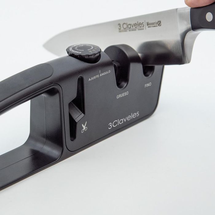 Afilador de tijeras y cuchillos con ángulo ajustable de 25 cm 2