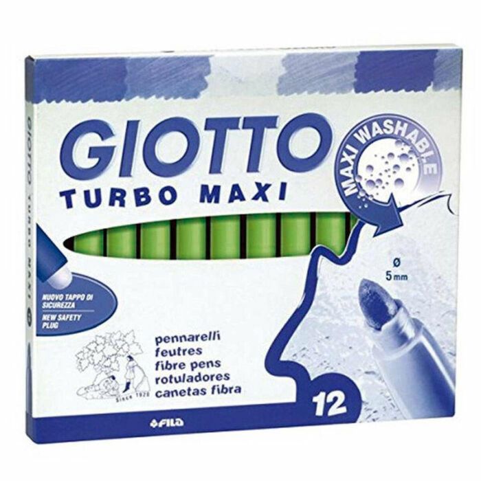Set de Rotuladores Giotto Turbo Maxi Verde Claro (5 Unidades) 2 Set de Rotuladores Giotto Turbo Maxi Verde Claro (5 Unidades) 2