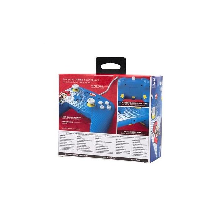 Power A 1522660-01 Mando con Cable para Nintendo Switch Mario Pop Art 10