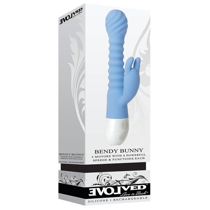 Vibrador Punto G Evolved Bunny Azul 1 Vibrador Punto G Evolved Bunny Azul 1