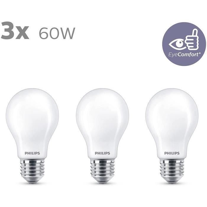 Philips, paquete de 3 E27 LED Bulbos de 60 W, blanco cálido 1 Philips, paquete de 3 E27 LED Bulbos de 60 W, blanco cálido 1