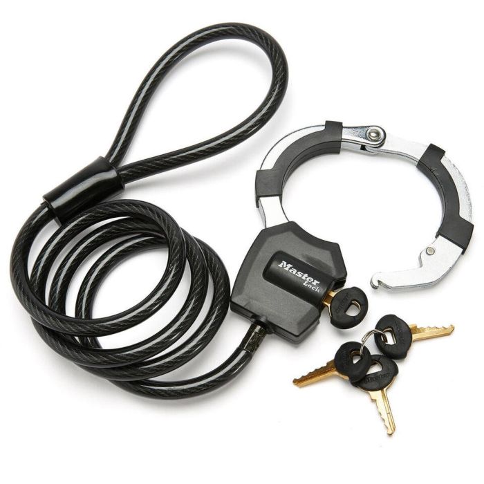 Cable de bloqueo de llave MASTER LOCK con esposas - 1 m 1