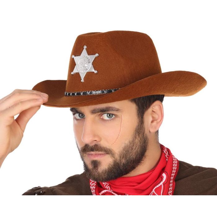 Sombrero Oeste Marron Sheriff