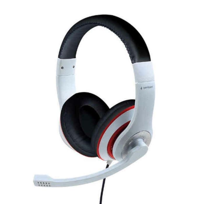 Auriculares con Micrófono GEMBIRD MHS-03-WTRDBK Blanco