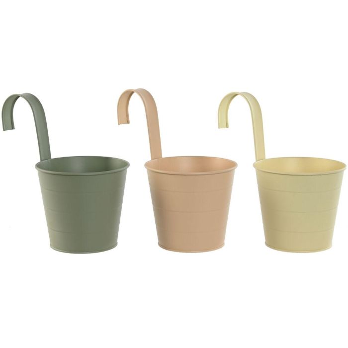 Macetero Shabby DKD Home Decor Amarillo Verde 14 x 23 x 14 cm (3 Unidades) Macetero Shabby DKD Home Decor Amarillo Verde 14 x 23 x 14 cm (3 Unidades)