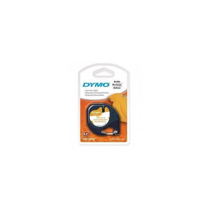 DYMO Cinta LT 12mmx4mt -Negro/Blanco para ropa
