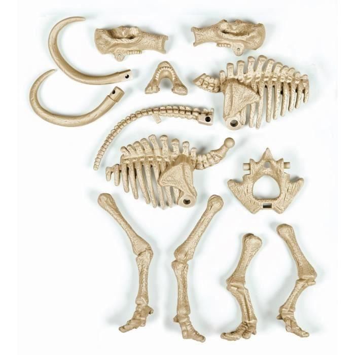 Clementoni Archéo Ludic - Kit de Excavación Mamut Fosforescente. Juego de Ciencia para Descubrir Fósiles y Montar Esqueleto. Ideal para Niños 7+ años. 4