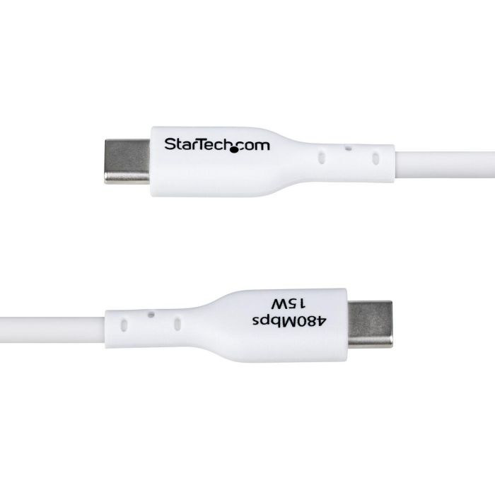 Cable USB Startech USB2AC2MNCWHE Blanco 2 m