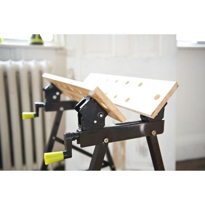RYOBI Banco de trabajo plegable y giratorio a 90 ° RWB02 con carga máxima de 100 kg 3 RYOBI Banco de trabajo plegable y giratorio a 90 ° RWB02 con carga máxima de 100 kg 3