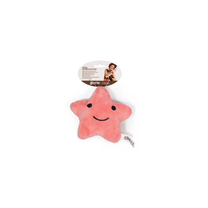 Gloria Peluche Estrella Para Perros Con Sonido - Divertido Juguete para Cachorros y Razas Pequeñas, Colección Vega, Color Rosa 3