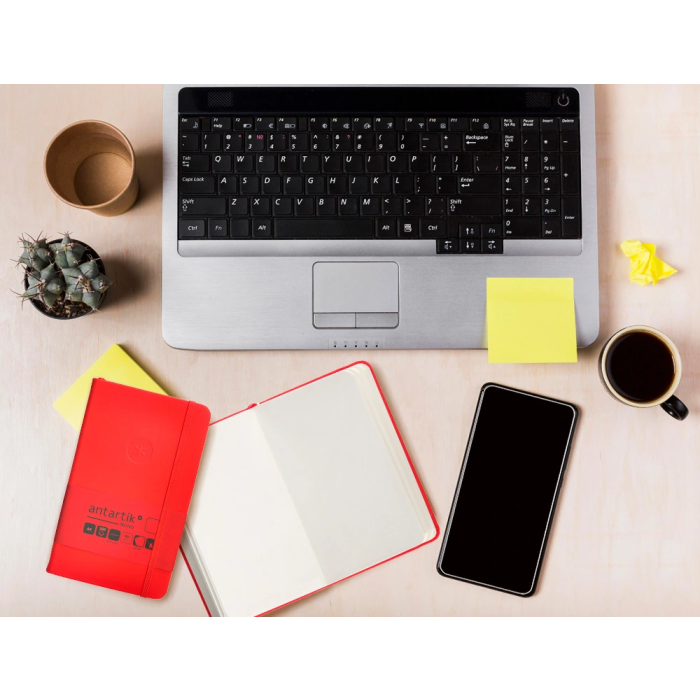 Antartik Cuaderno A6 Tapa Dura Hojas Lisas Rojo 100 Hojas 80 Gr Fsc 10