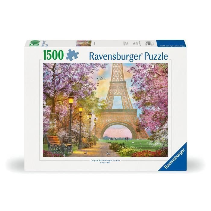 Puzzle de 1500 piezas Amor en París, Adultos y niños a partir de 14 años, Puzzle de alta calidad 80x60cm, 12000694, Ravensburger 1 Puzzle de 1500 piezas Amor en París, Adultos y niños a partir de 14 años, Puzzle de alta calidad 80x60cm, 12000694, Ravensburger 1