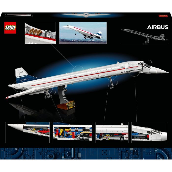 Lego AAAAN06836 Icons Concorde Kit de Construcción de Aviones para Adultos con Detalles Auténticos y 3 Modos 5
