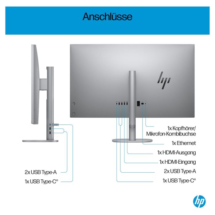 HP OmniStudio X All-in-One 32-c0073ng (Plata) Windows 11 Home 64-Bit 21