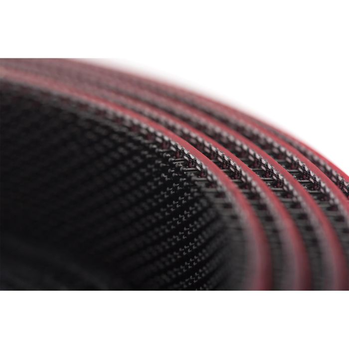 Digitus Klettband Kabelmanagement System, Pilzkopfband 2,5 m, Flausch y Klettband 5 m, Negro/Rojo, Autoadhesivo