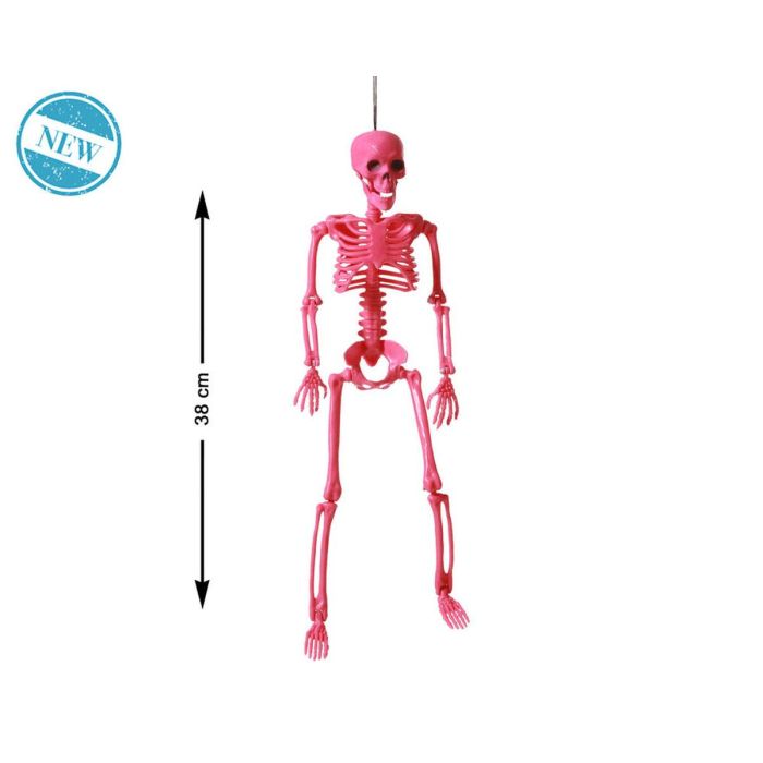 Decoración para Halloween Esqueleto 38 cm Rosa 1