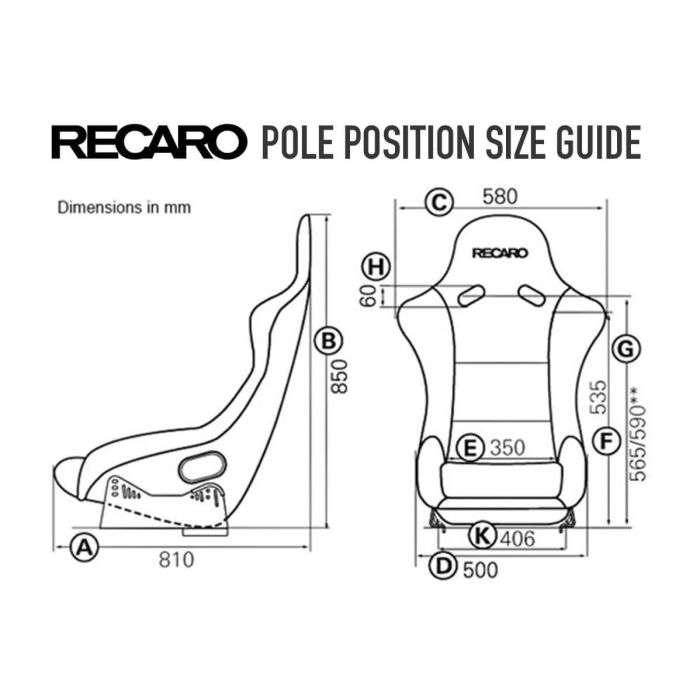 Asiento Recaro Pole Position Velour Piloto Copiloto