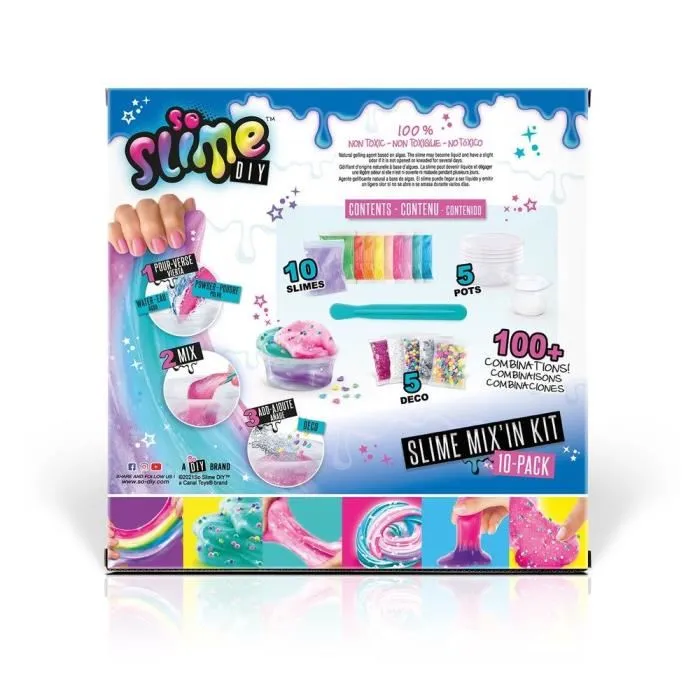 Canal Toys Kit Slime Mix'in - Pack 10 Slimes para Crear y Mezclar 5