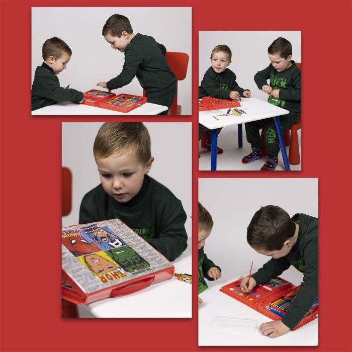 Set papelería coloreable caja marvel 45.0x26.70x 3 cm 4