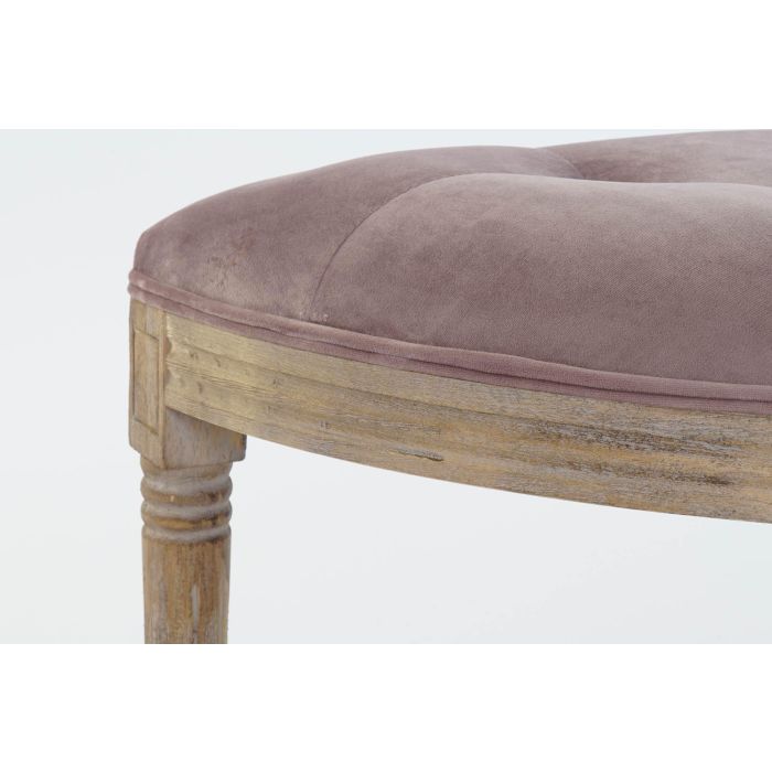 DKD Home Decor Descalzadora Tradicional Rosa Palo y Natural, Poliéster y Rubberwood, 43x48x125 cm, Desmontable 2