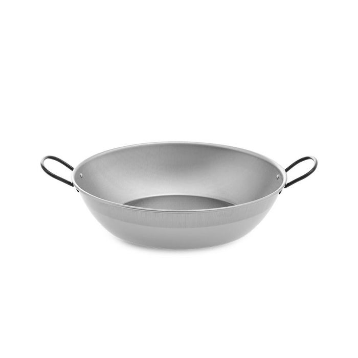 Vaello Sartén honda pulida con asas Ø30 cm, acero laminado en frío, ideal para guisar arroces y calderetas, 4-6 comensales 0 Vaello Sartén honda pulida con asas Ø30 cm, acero laminado en frío, ideal para guisar arroces y calderetas, 4-6 comensales 0