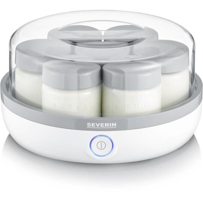 SEVERIN JG 3518 Yourtiere 7 botes de 150 ml cada uno, práctico y compacto, 100% libre de BPA, graduación memo, carrete de cable, 13 W SEVERIN JG 3518 Yourtiere 7 botes de 150 ml cada uno, práctico y compacto, 100% libre de BPA, graduación memo, carrete de cable, 13 W