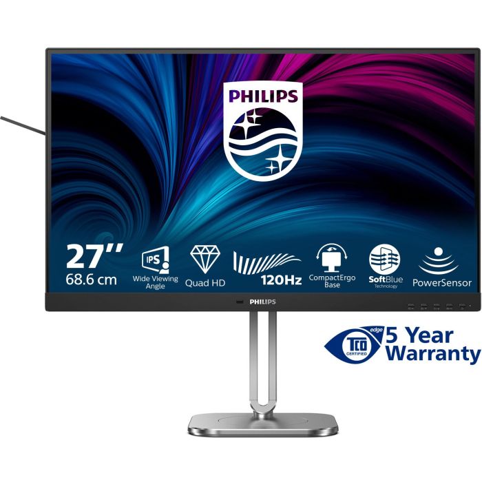 Philips 27B2N4500/00 Monitor 27" Quad HD IPS 120Hz USB HUB Altavoces Ajuste de Altura Giratorio HDMI DP 7