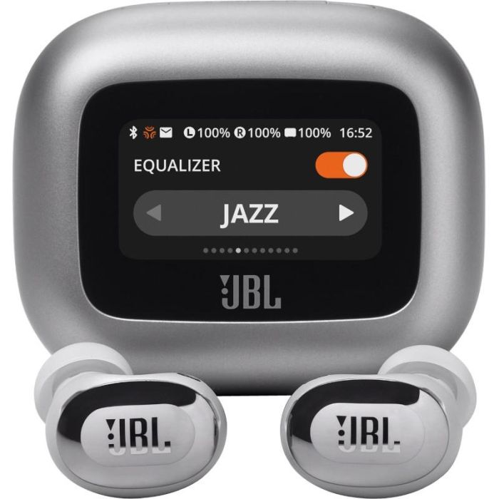 JBL Live Buds 3 Auriculares Inalámbricos Bluetooth IP55 Plata con 8h Batería y Estuche de Carga 24h