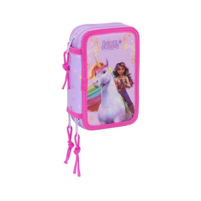Plumier triple 37 pcs unicorn academy 12,5x19,5x5,5 cm Plumier triple 37 pcs unicorn academy 12,5x19,5x5,5 cm