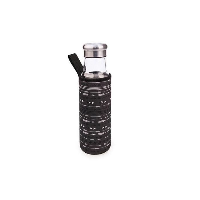 Botella de Cristal Iris 8207-VFN/ Capacidad 550ml/ Negra Flechas Botella de Cristal Iris 8207-VFN/ Capacidad 550ml/ Negra Flechas