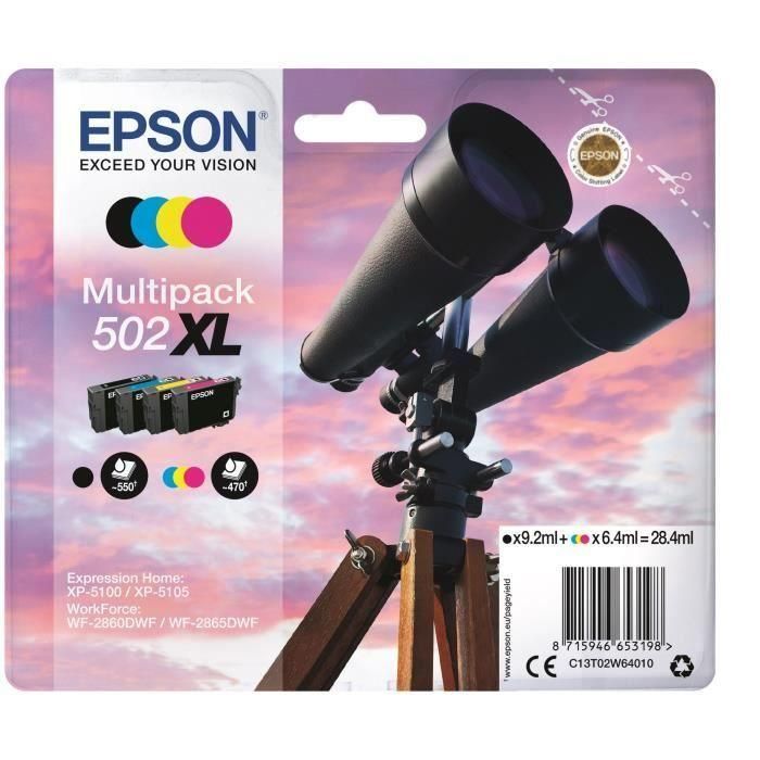 Cartuchos binoculares EPSON Multipack - NCMJ XL 502