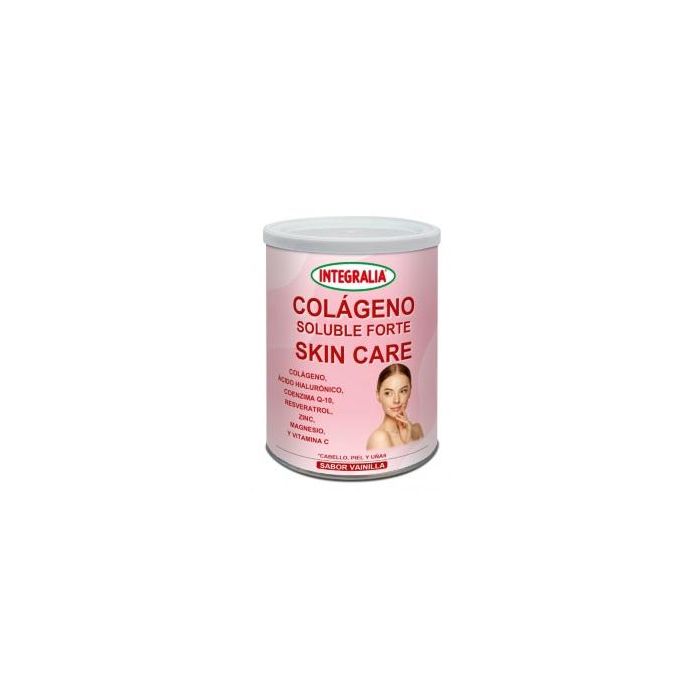INTEGRALIA Colágeno Forte Skin Care Vainilla 300g con Vitamina C, Zinc, Magnesio y Ácido Hialurónico para Piel, Cabello y Uñas