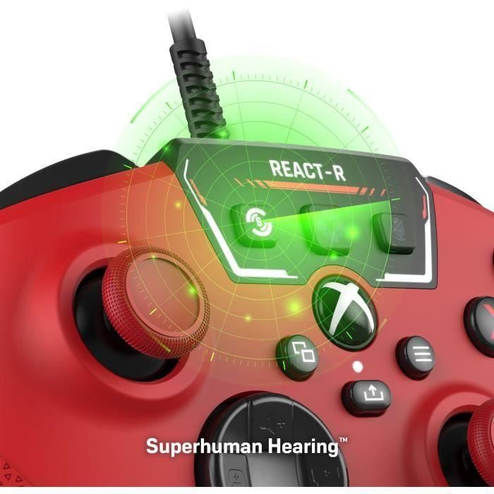 Controlador de juego con cable - TURTLE BEACH - REACT-R - Rojo - Xbox y Windows 3