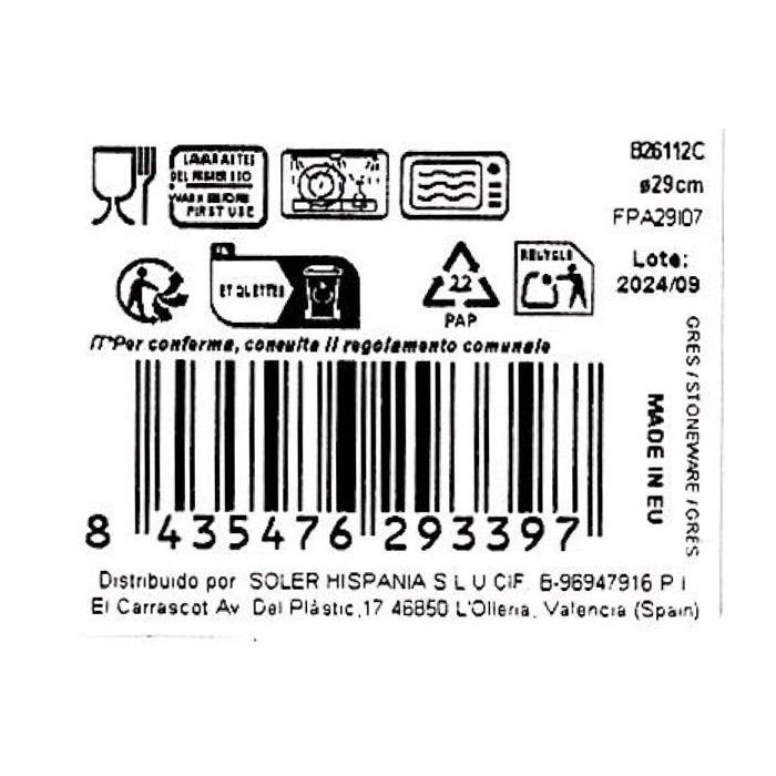 La Mediterranea Plato Pasta Ø29 cm "Blur" (6 Unidades) 2 La Mediterranea Plato Pasta Ø29 cm "Blur" (6 Unidades) 2