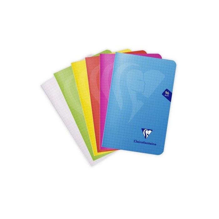 Libreta Clairefontaine Mimesys Poliprolileno 11X17Cm 48 Hjs. Cuad.5X5 (Set de 10)