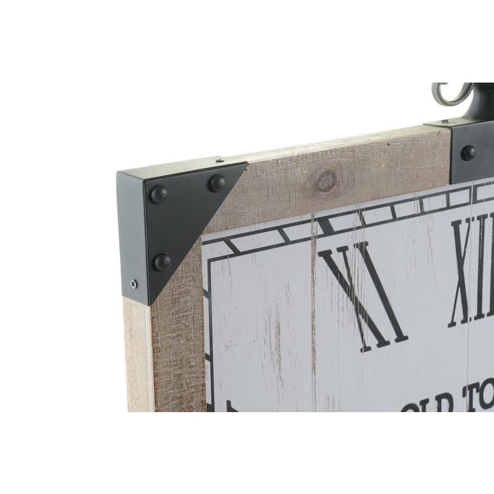 DKD Home Decor Reloj de Pared Cottage Blanco Natural 4.5 x 75 x 60 cm 1