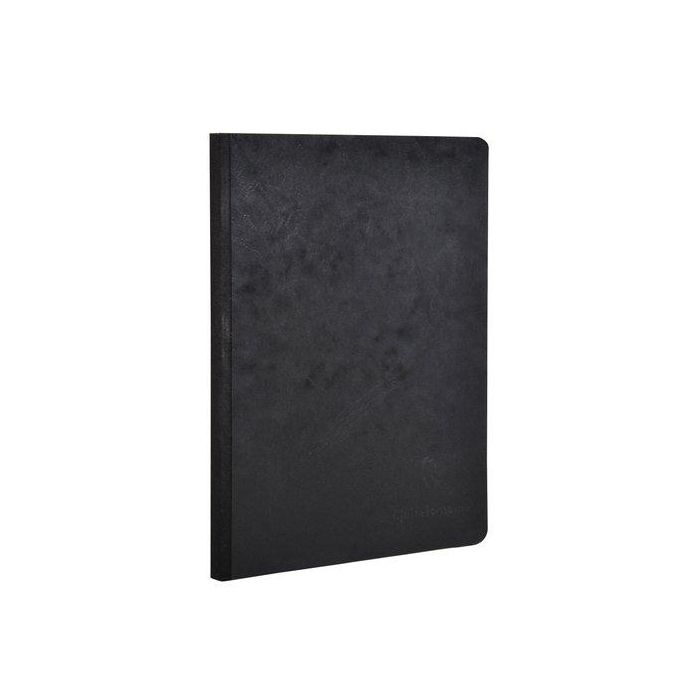 Clairefontaine Libreta Age-Bag Tapa Cartulina Lomo Cosido Liso 96 Hojas Papel Vitela Aterciopelado 90 g/m² Negro 148x210 mm