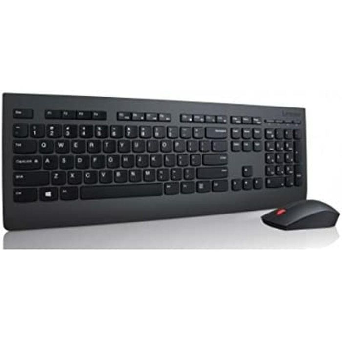 Lenovo 4X30H56823 Combo Teclado y Ratón Inalámbrico RF Español Completo, 1600 DPI Láser, Anti-derrames, Negro, para Oficina 2 Lenovo 4X30H56823 Combo Teclado y Ratón Inalámbrico RF Español Completo, 1600 DPI Láser, Anti-derrames, Negro, para Oficina 2