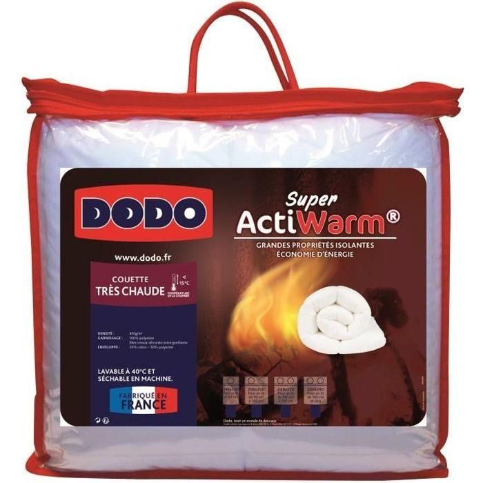 Edredón muy cálido DODO SUPER ACTIWARM - 450 g / m² - 220 x 240 cm - Blanco